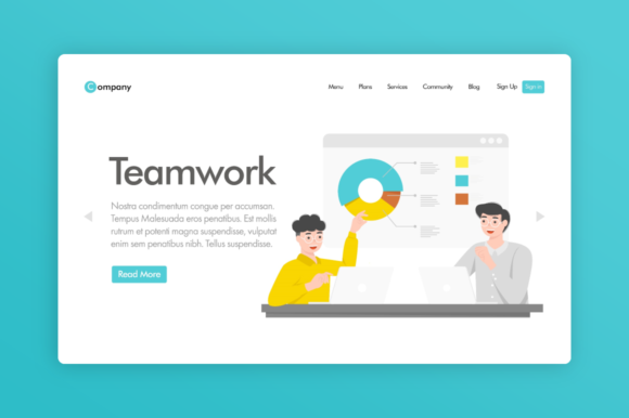Download Website Illustration - Teamwork - Teamwork Collection