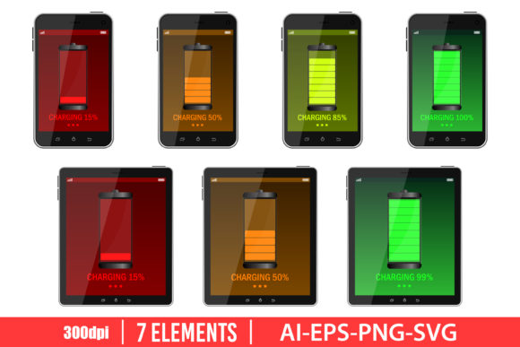 Download Digital Device Charging Clipart Set - Device Collection