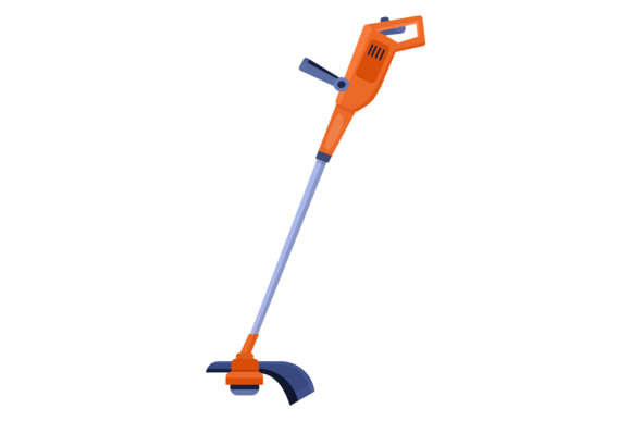 Download Grass Trimming Device Cartoon Icon. Lawn - Device Collection