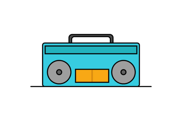 Download Flat Illustration of a Recording Device - Device Collection