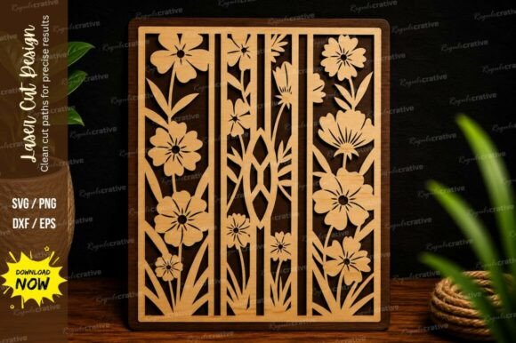 Download Floral Window Panel Laser Cut SVG Design - Panel Collection