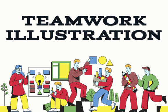 Download Team Work Illustration Collection - Premium Bundle