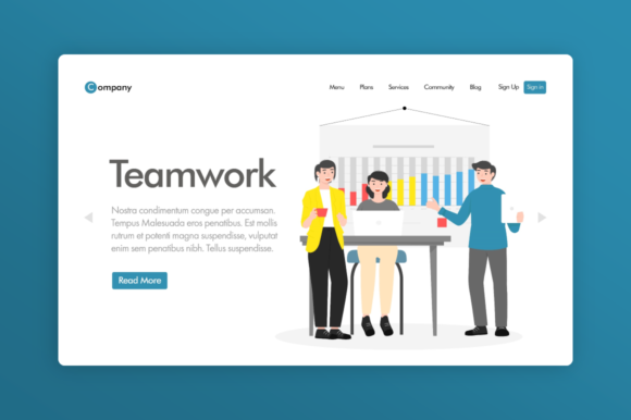 Download Website Illustration - Teamwork - Teamwork Collection