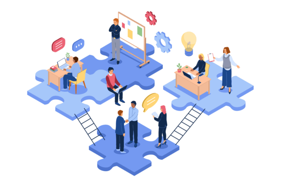 Download Isometric Teamwork. Business People Grou - Teamwork Collection