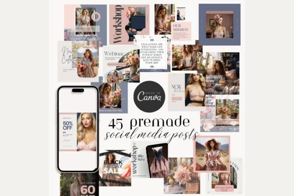Download Feminine Elegance Social Media Post Kit - Premium Resources