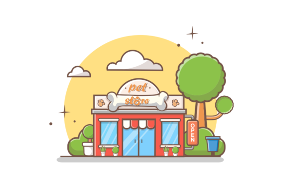 Download Pet Shop Flat Style Design Illustration - Pet shop Collection