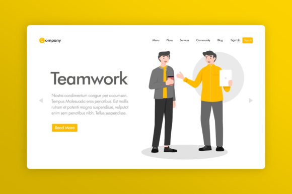 Download Website Illustration - Teamwork - Teamwork Collection